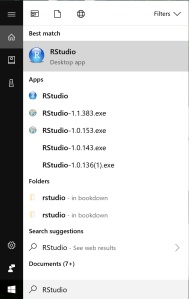 Searching for RStudio